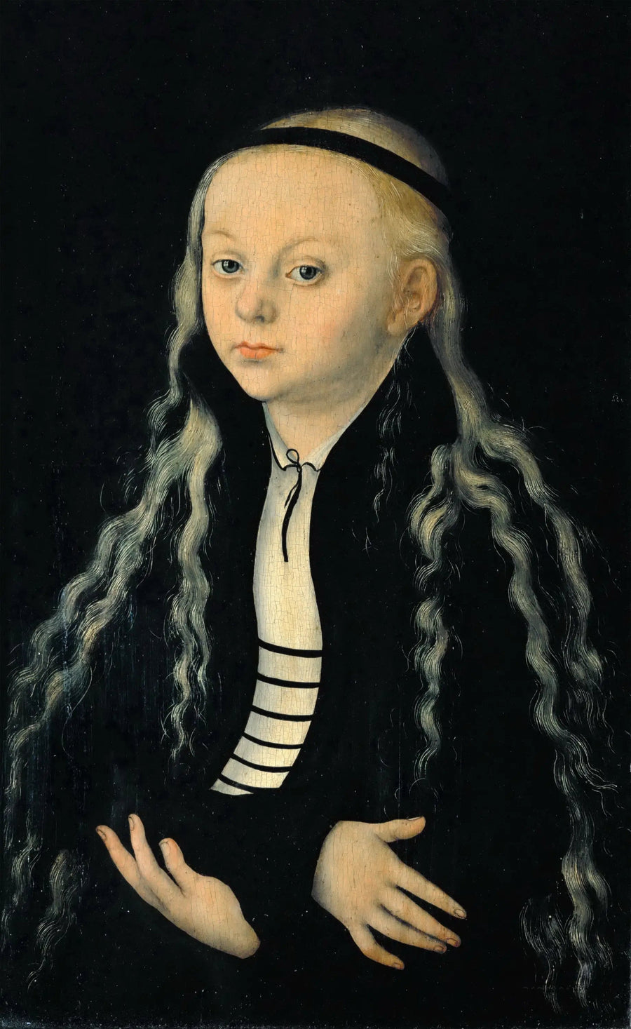 Retrato de Magdalena Luther, filha do reformador Martin Luther - Lucas Cranach, o Velho