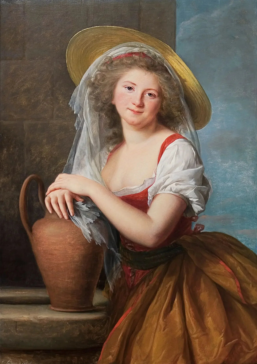 Retrato de Marguerite Baudard de Saint James, marquesa de Puységur, como leiteira - Élisabeth Vigée Le Brun
