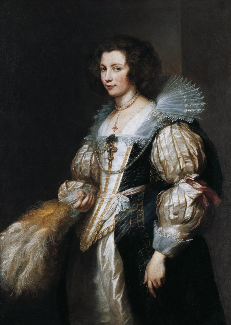 Retrato de Maria Louise von Tassis - Antoine van Dyck