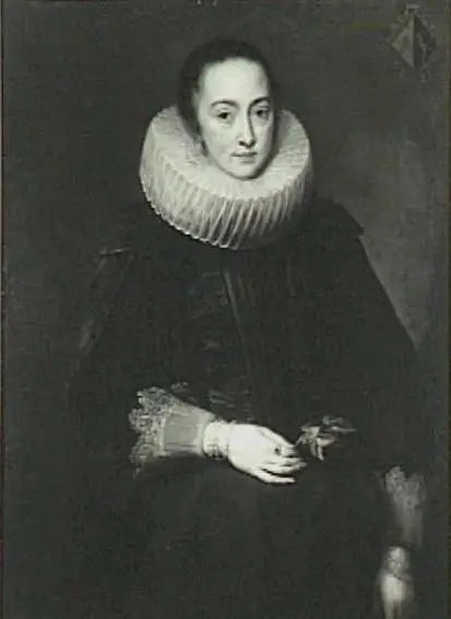 Retrato de Maria Nutius (-), esposa de Jacob de Witte (1591-1631), aproximadamente 1618-1619 - Antoine van Dyck