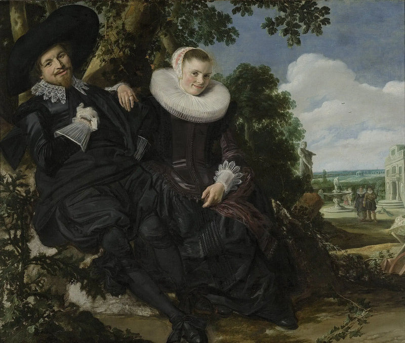 Retrato de casamento provável de Isaac Massa e Beatrix van der Laen - Frans Hals