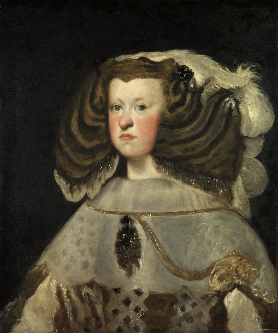 Retrato de Maria Ana de Áustria, rainha da Espanha - Diego Velázquez