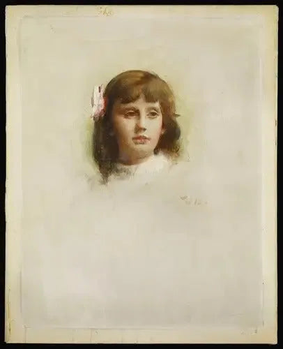 Retrato de Marie-Charlotte Madier-Trélat criança - Léon Bonnat