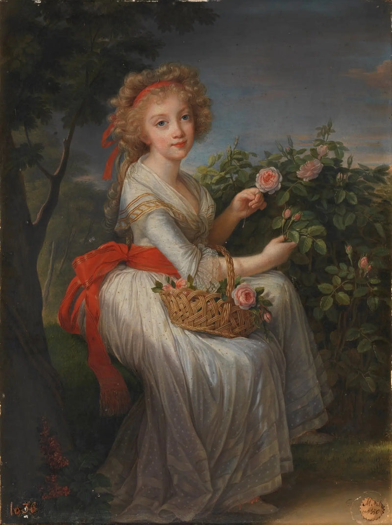 Retrato de Maria Cristina de Nápoles e Sicília - Élisabeth Vigée Le Brun