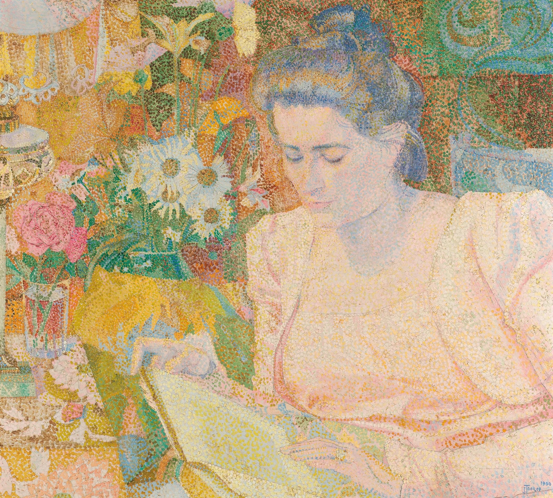 Portrait de Marie Jeanette de Lange - Jan Toorop image 1 tableau peint à l’huile sur toile
