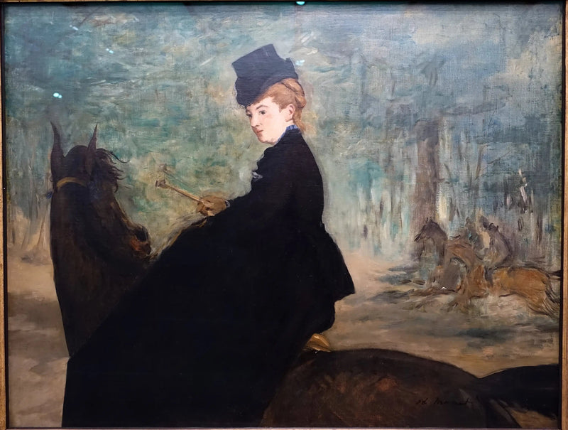 Retrato de Marie Lefébure a cavalo - Édouard Manet