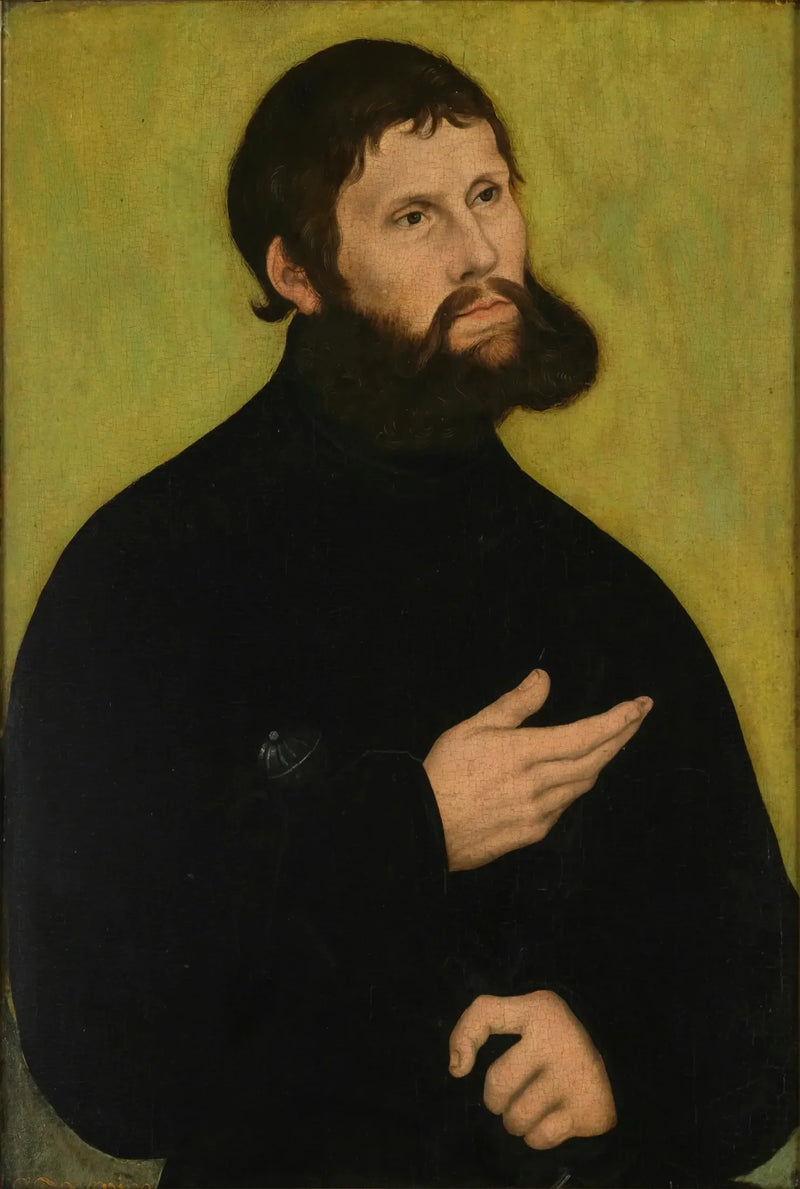 Retrato de Martin Luther em Junker Jörg - Lucas Cranach, o Velho