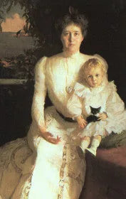 Retrato de Sra. Benjamin Thaw e de seu filho - Frank Weston Benson