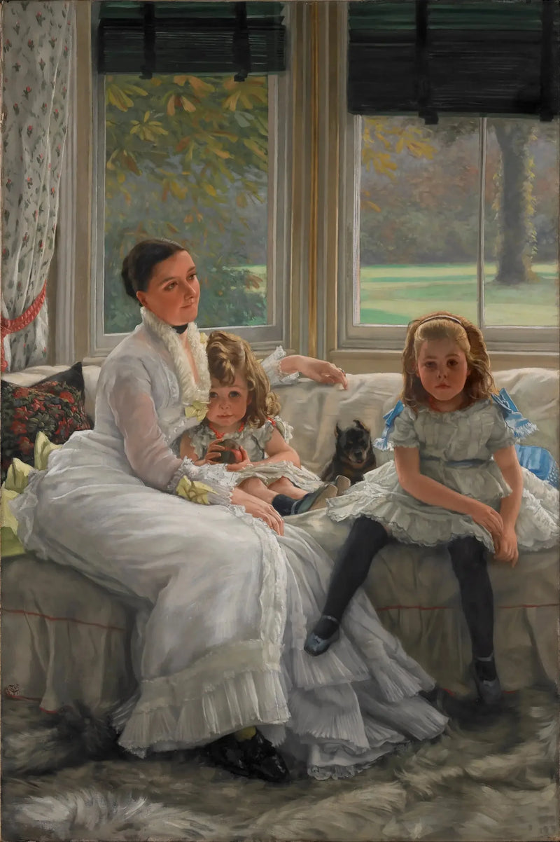 Retrato da Sra. Catherine Smith Gill e de dois de seus filhos - James Tissot