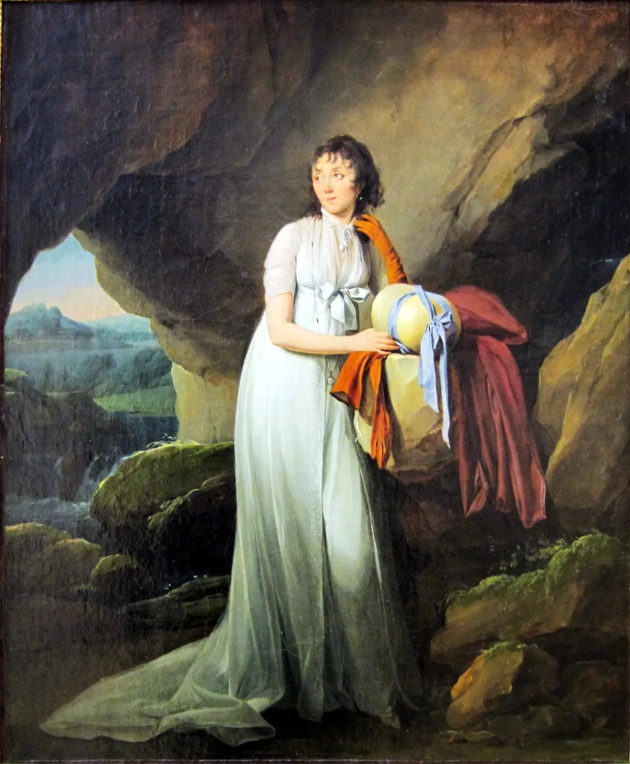 Retrato da Sra. d'Aucourt de Saint-Just - Louis-Léopold Boilly