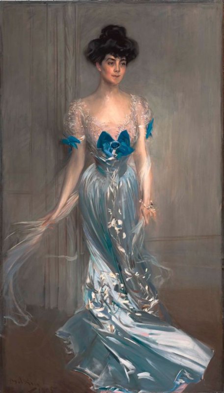 Retrato de Sra. Graham Fair Vanderbilt (nascida Virginia Graham Fair) - Giovanni Boldini