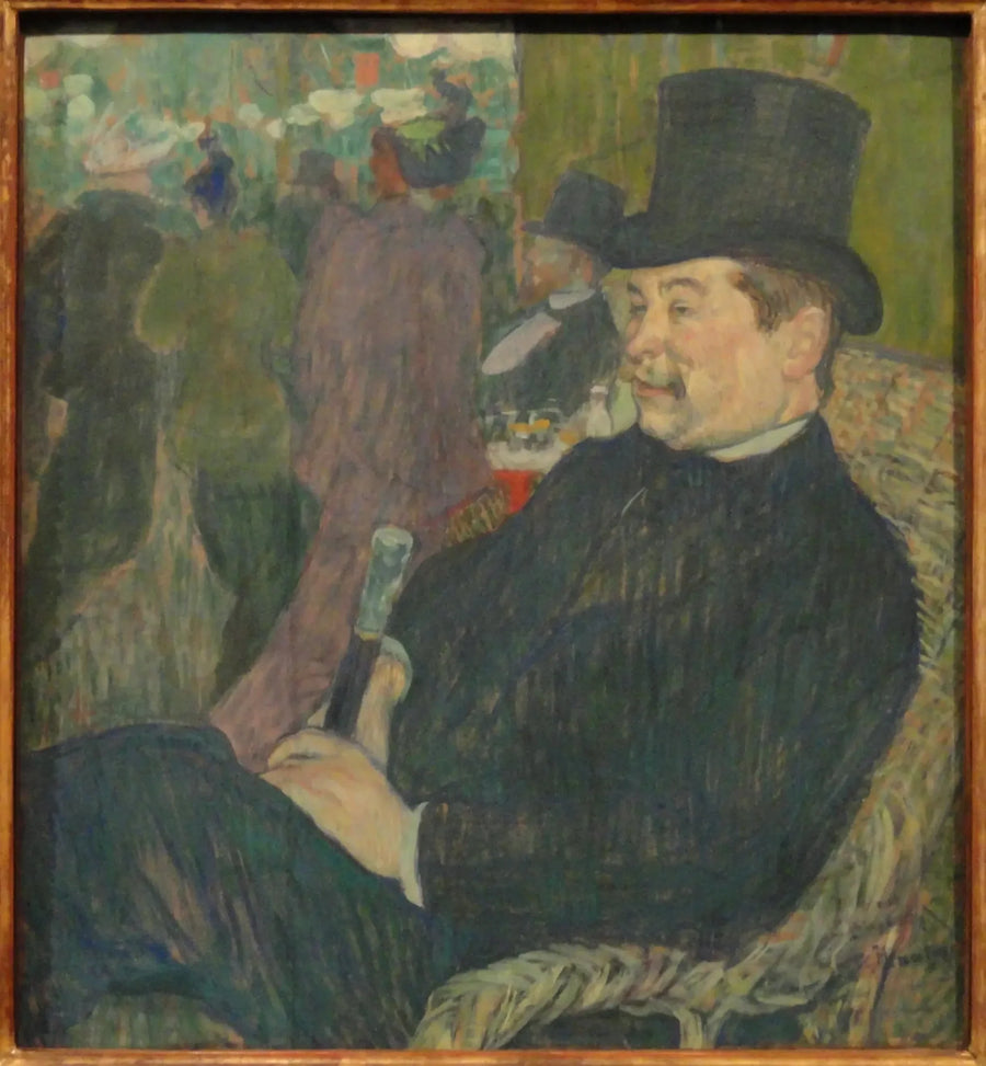 Retrato do Senhor Delaporte no Jardim de Paris - Henri de Toulouse-Lautrec