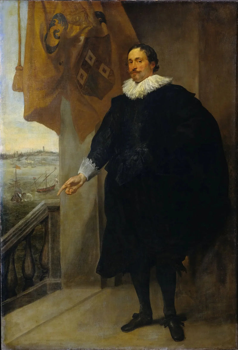 Retrato de Nicolas van der Borght. Comerciante de Antuérpia - Antoine van Dyck