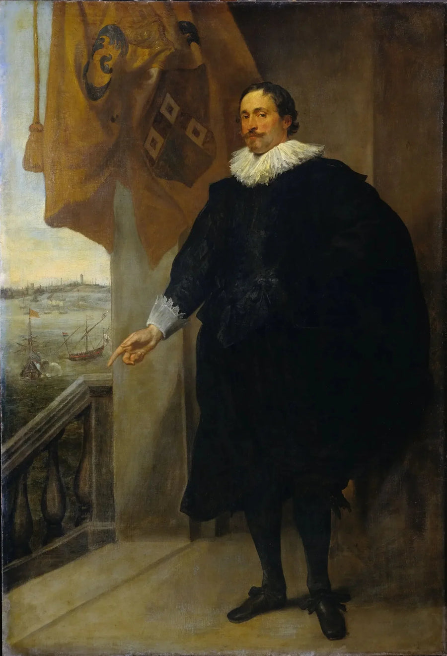 Retrato de Nicolas van der Borght. Comerciante de Antuérpia - Antoine van Dyck