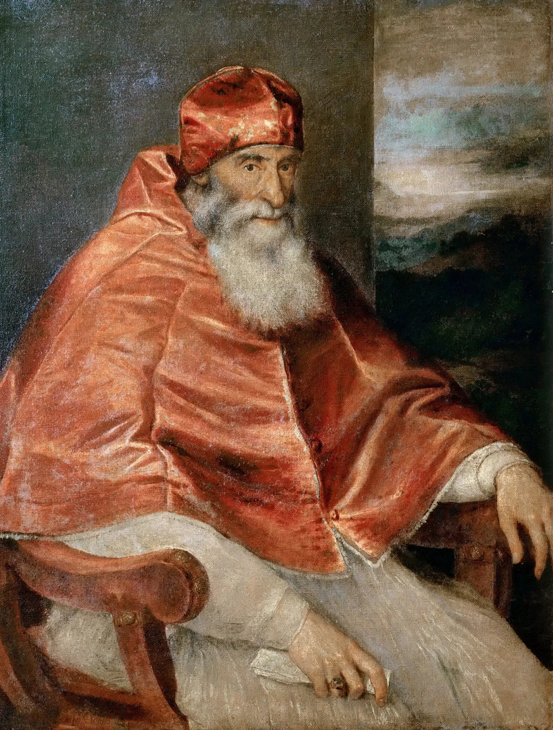 Retrato de Paulo III com camauro - Titian