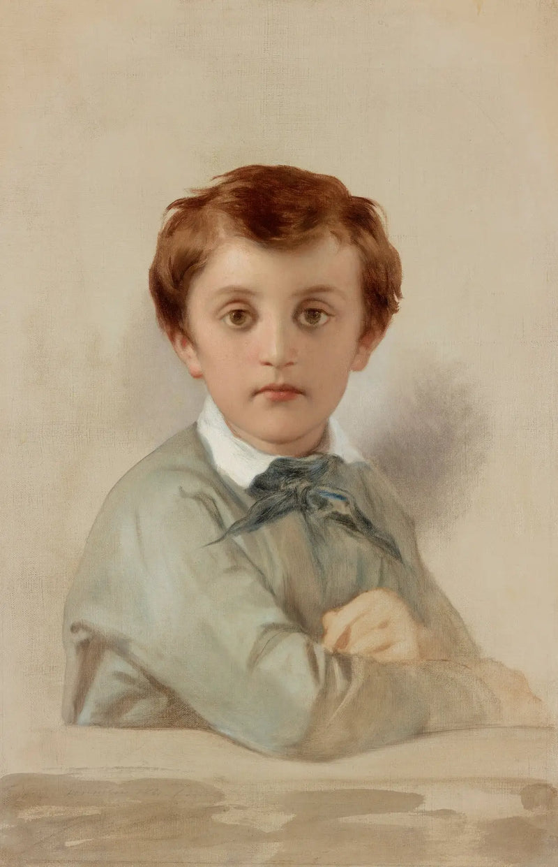 Retrato de Philippe-Grégoire Delaroche, filho mais novo do artista - Paul Delaroche