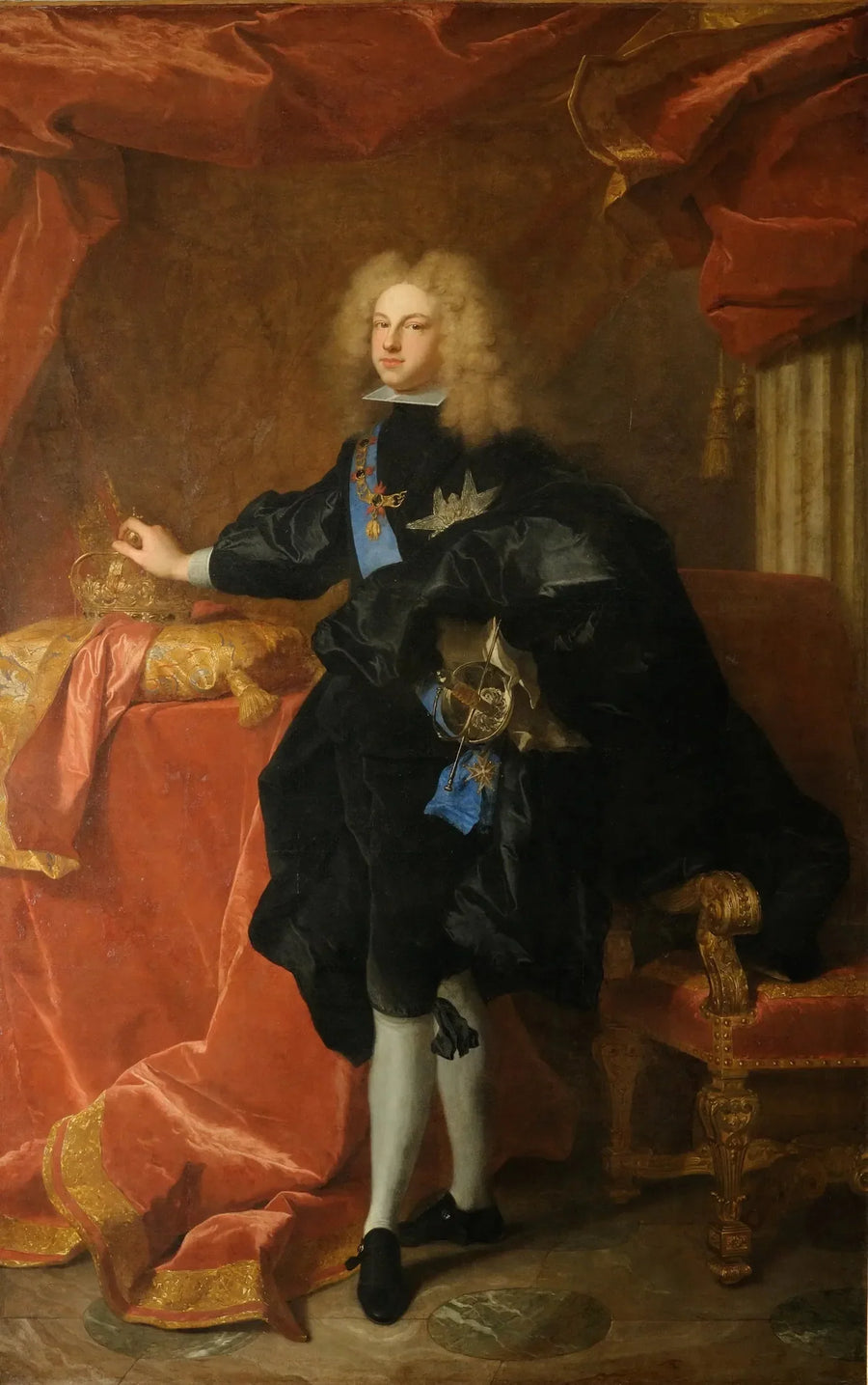 Retrato de Filipe V, rei da Espanha - Hyacinthe Rigaud