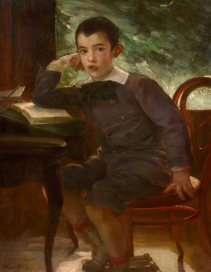 Retrato de Pierre Bracquemond criança, filho do artista - Marie Bracquemond