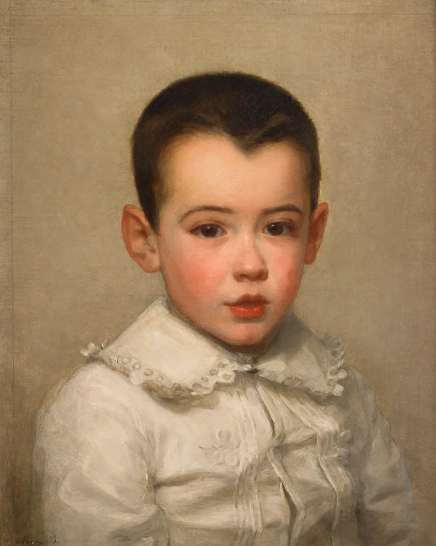 Retrato de Pierre Bracquemond criança - Marie Bracquemond