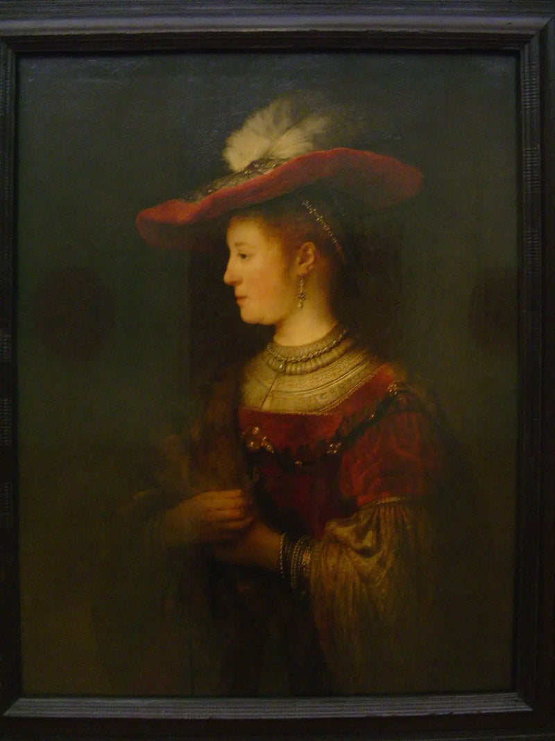 Retrato de Saskia com um chapéu - Rembrandt