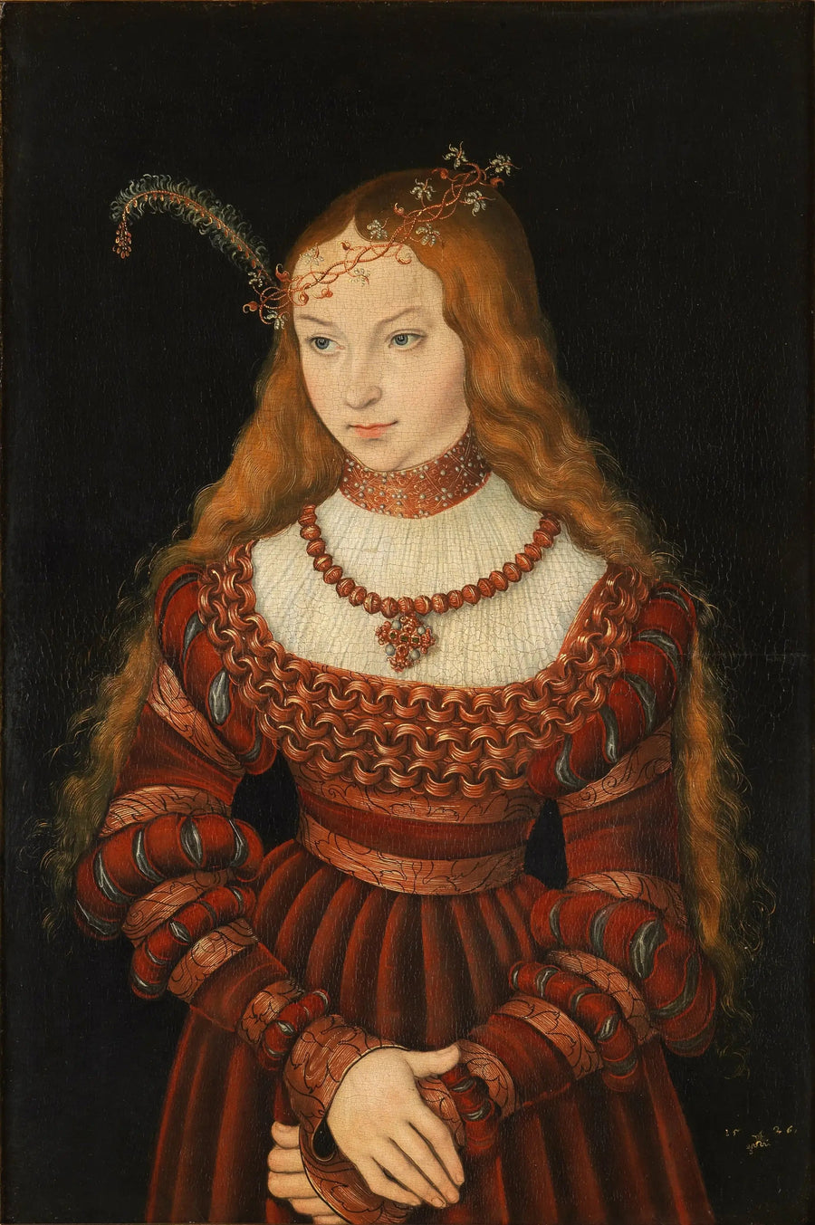 Retrato de Sibylle von Cleve - Lucas Cranach, o Velho