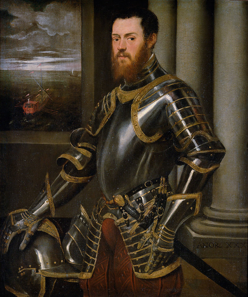 Retrato de Sigismondo Augusto com uma galé real - Jacopo Tintoretto