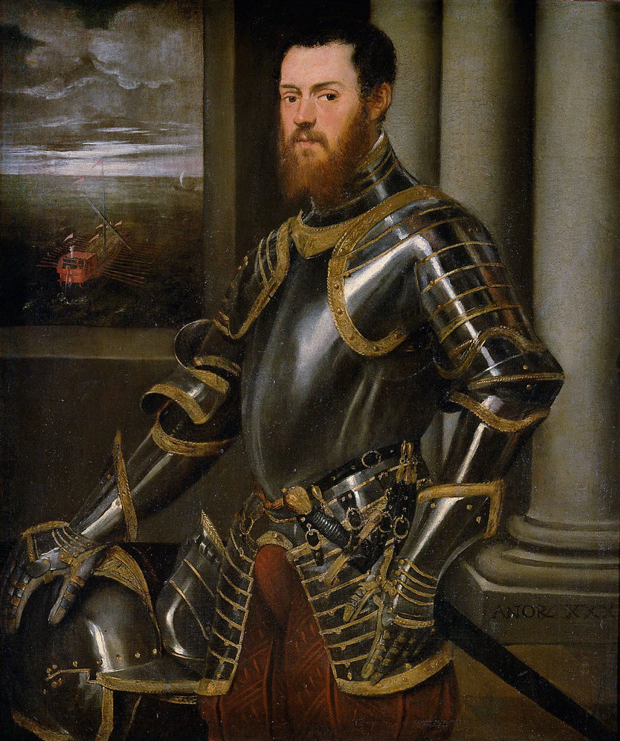 Retrato de Sigismondo Augusto com uma galé real - Jacopo Tintoretto