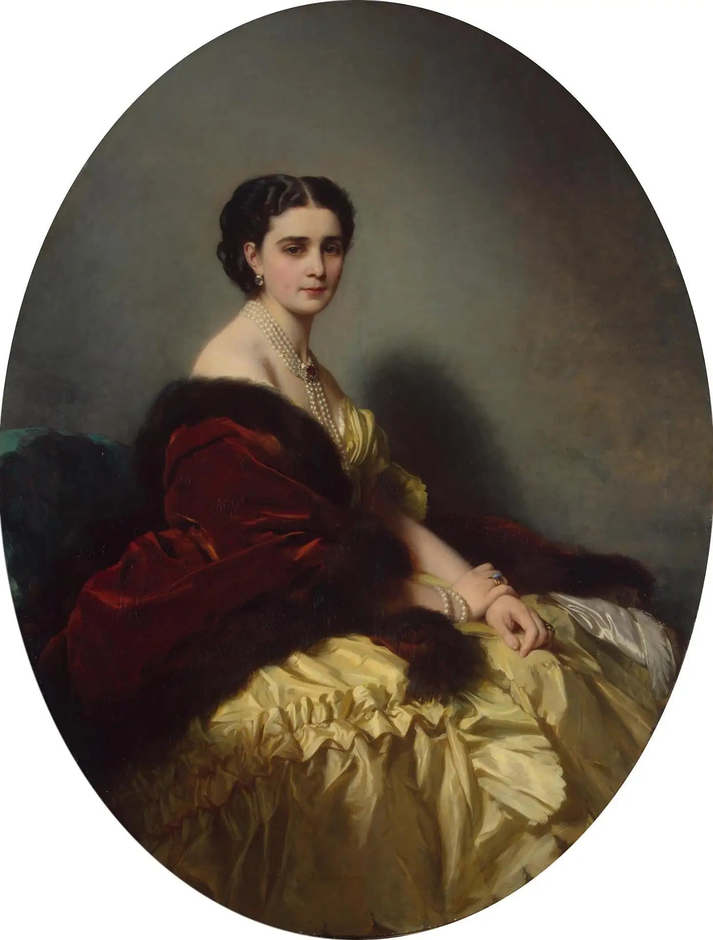 Portrait de Sophia Naryshkina - Franz Xaver Winterhalter image 1 reproduction artisanale de tableau