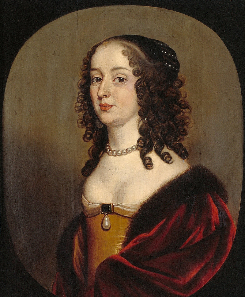 Retrato de Sophie van de Palts (1630-1714), esposa de Ernst August I, eleitor de Hannover - Gerrit van Honthorst