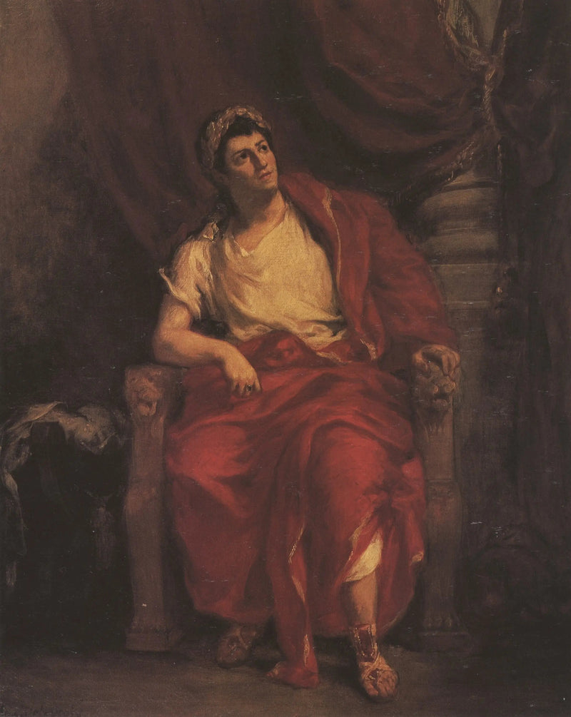 Retrato de Talma como Nero - Eugène Delacroix