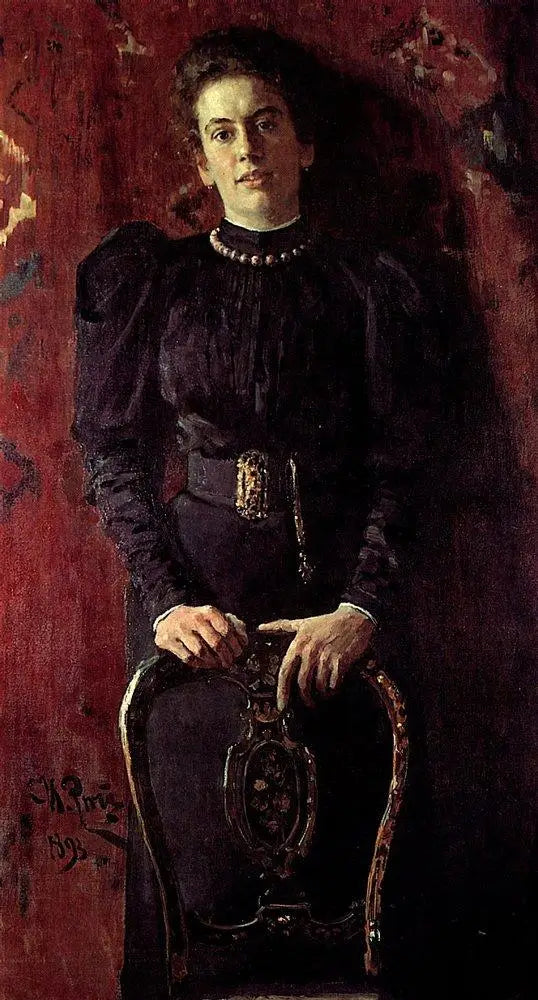 Retrato de Tatiana Lvovna Tolstói, filha do escritor - Ilya Repin