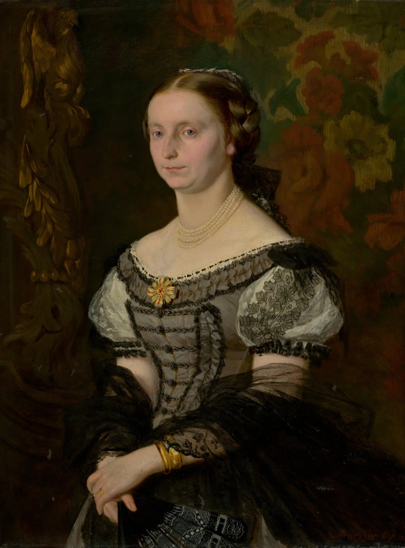 Portrait de Terézia Ujházy (née Prissnitzová) - Gyula Benczúr