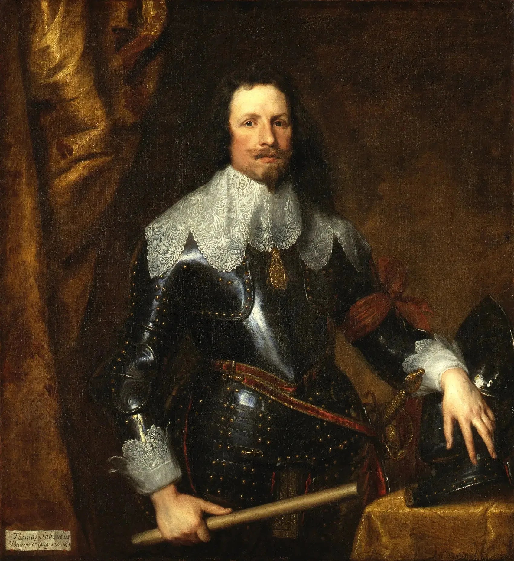 Portrait de Tomaso di Savoia-Carignano - Antoine van Dyck image 1 reproduction d’œuvre d’art à l’huile