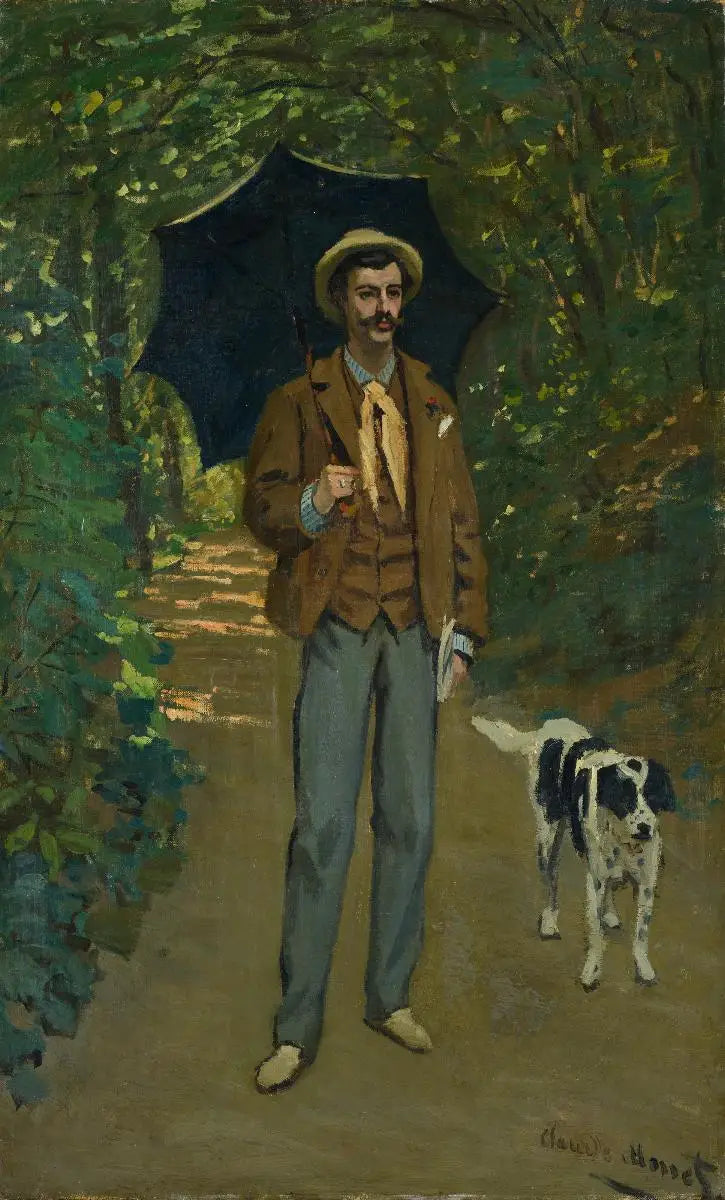 Retrato de Victor Jacquemont com sombrinha - Claude Monet