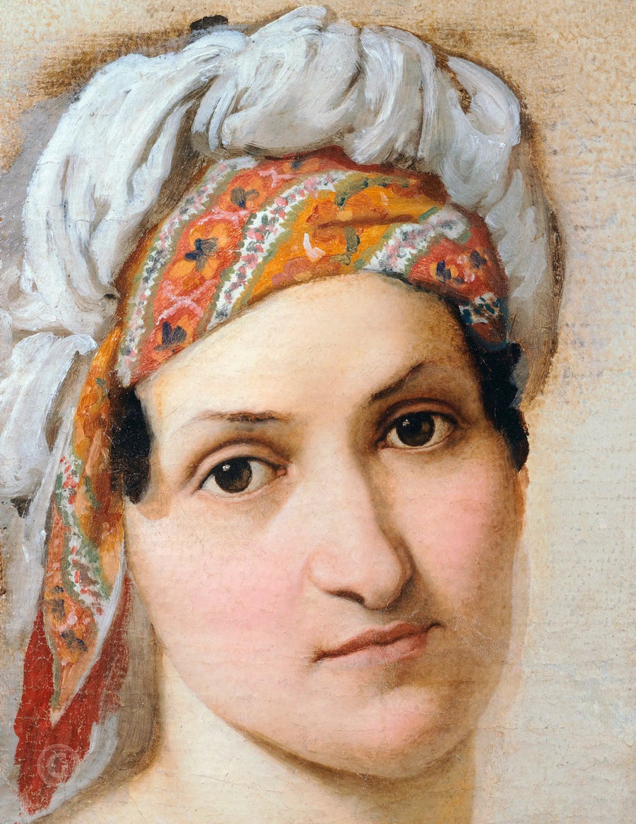 Retrato de Vincenza Scaccia, namorada do artista - Francesco Hayez