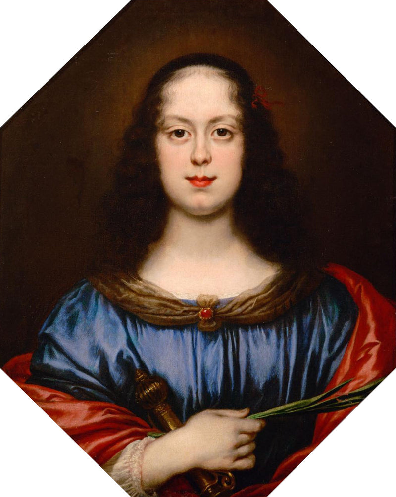 Retrato de Vittoria della Rovere (1622-1694) como Santa Catarina - Carlo Dolci