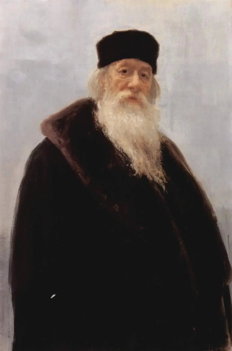 Retrato de Vladimir Vasilievich Stasov, historiador de arte russo e Escrita musical - Ilya Repin