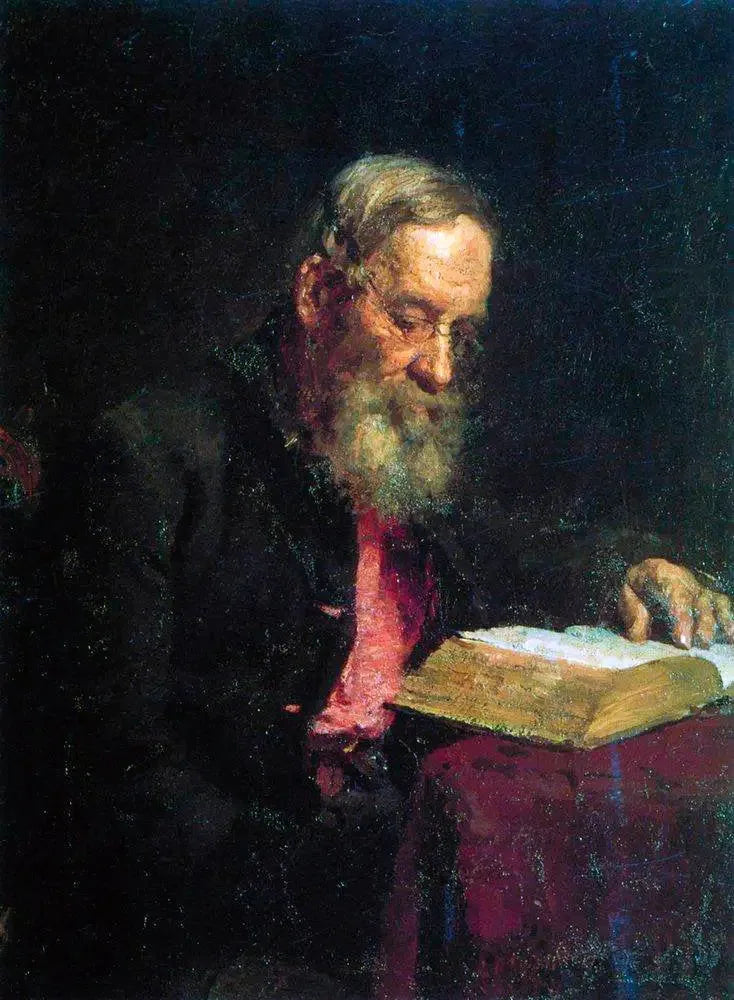 Retrato de Yefim Vasilyevich Repin, o pai do artista - Ilya Repin