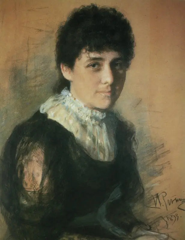 Retrato de Elena Pavlovna Tarkhanova-Antokolskaya - Ilya Repin