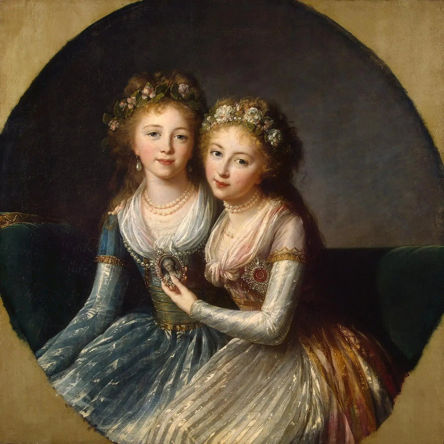 Retrato das filhas do imperador Paulo I - Élisabeth Vigée Le Brun