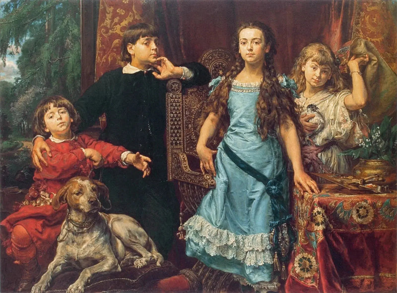Retrato dos quatro filhos do artista - Jan Matejko