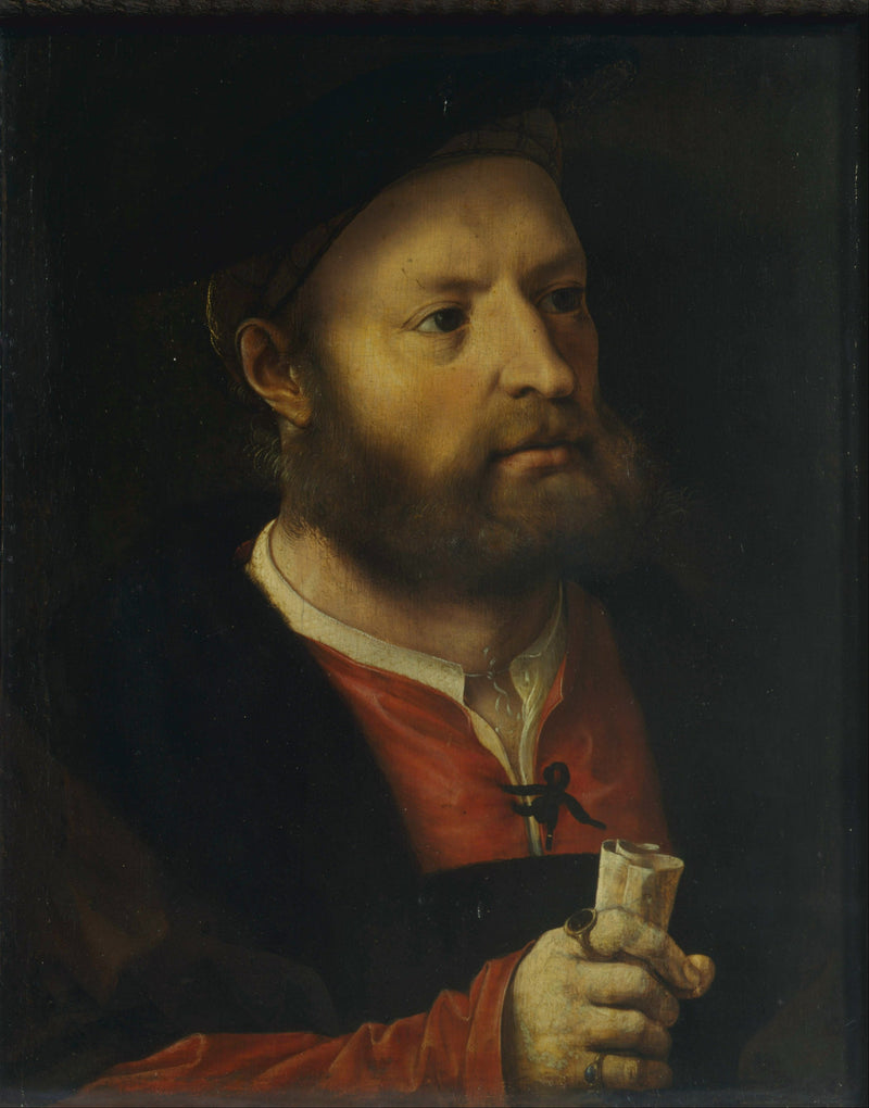 Retrato de um homem, talvez do humanista e historiador português Damião de Góis - Jan Gossaert