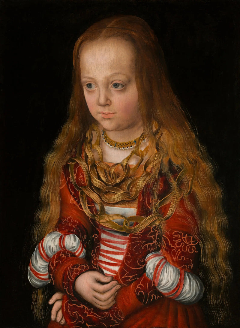 Retrato de jantar de princesa de Saxe - Lucas Cranach, o Velho