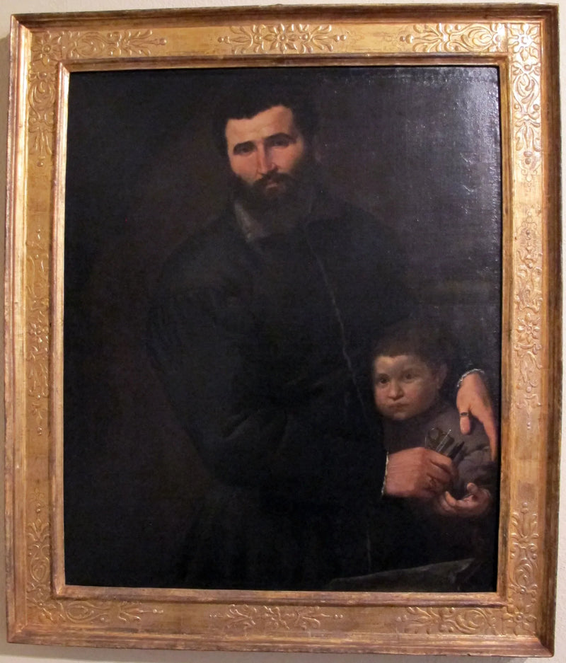 Retrato do cirurgião Gian Giacomo Bonamigo com seu filho Giovanni Antonio - Lorenzo Lotto