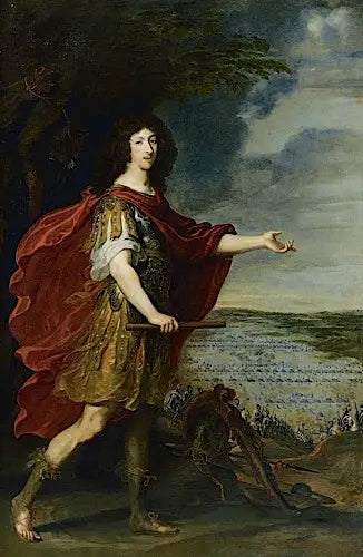 Retrato do Grande Condé diante do campo de batalha de Rocroi (19 de maio de 1643) - Juste d'Egmont