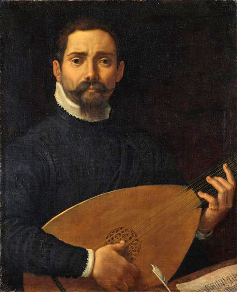 Retrato do luthista Giulio Mascheroni - Annibale Carracci