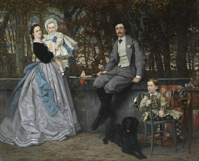 Retrato do marquês e da marquesa de Miramon e de seus filhos - James Tissot