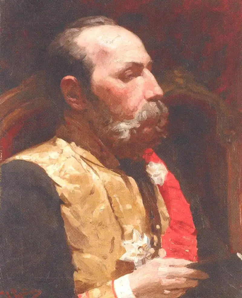 Retrato do membro do Conselho de Estado e senador Fiodor Gustavovitch Turner. - Ilya Repin