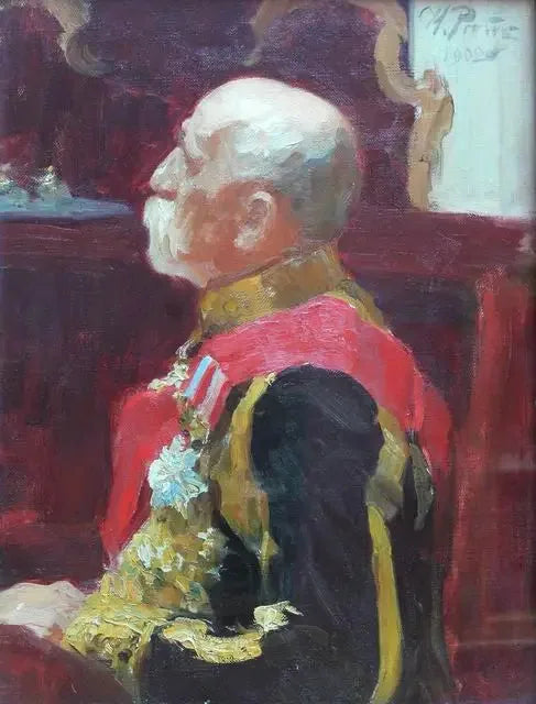Retrato do membro do Conselho de Estado, o conde Alexandre Alexeïevitch Bobrinsky. - Ilya Repin