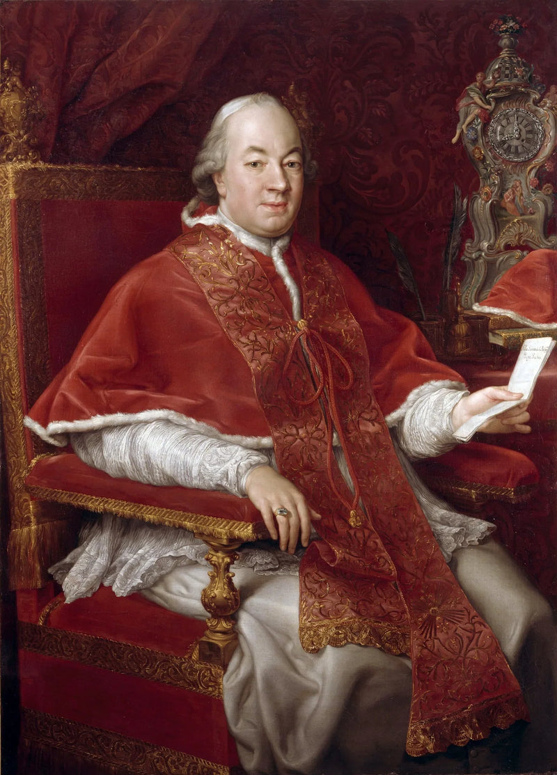 Retrato do Papa Pio VI, Giovanni Angelo Braschi (1717-1799) - Pompeo Batoni